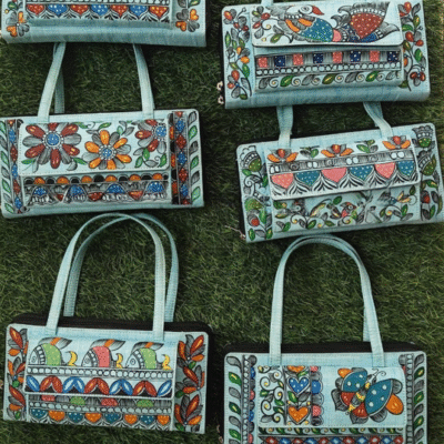 Khadi Cotton and fine jute Purses!
